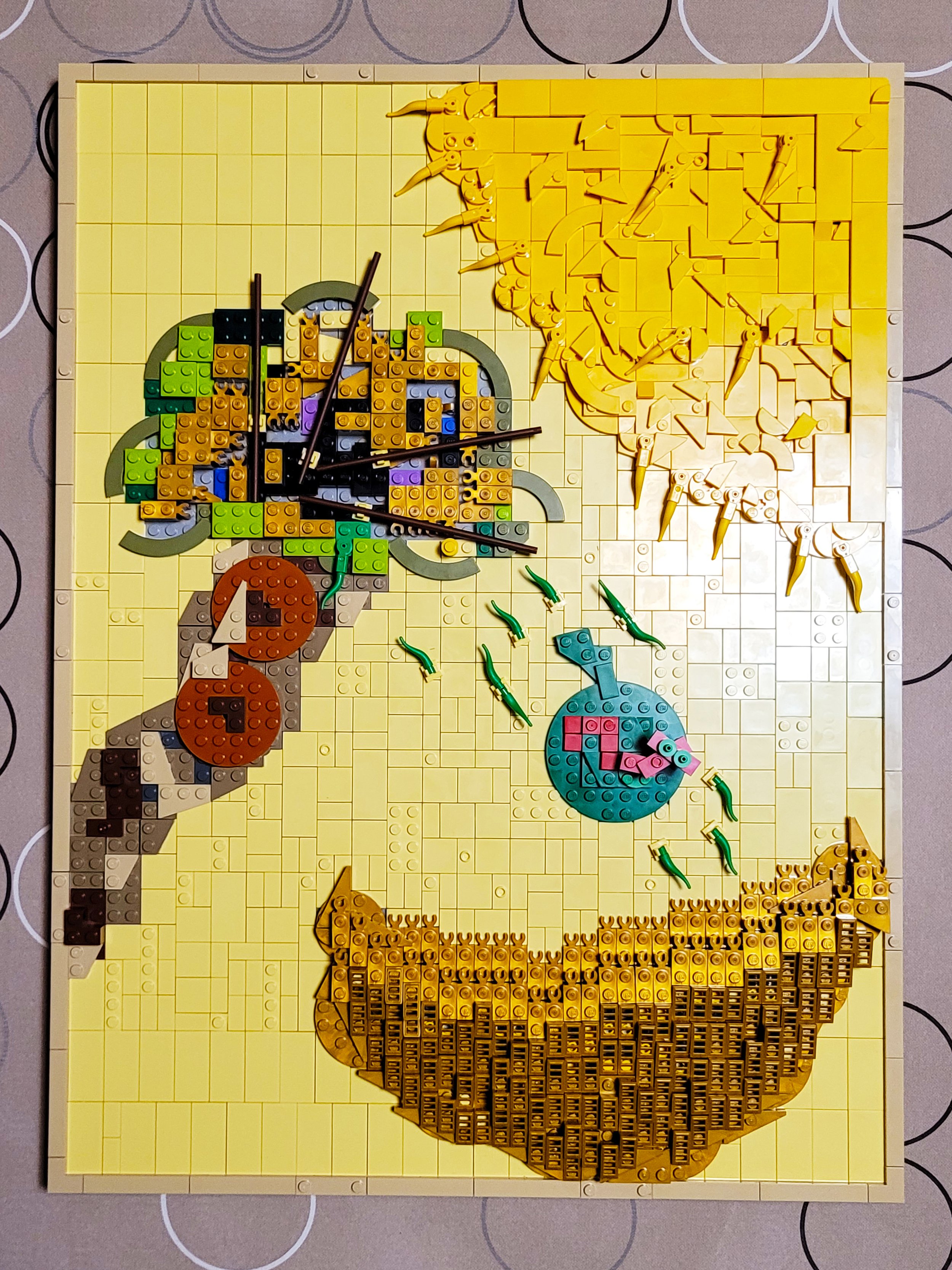 From Sunflowers to Surrealism: A Color-Driven LEGO Art Remix